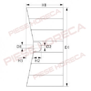 Turbina, ventola motor cuptor PIRON, LAINOX, ALPHATEC, Giorik